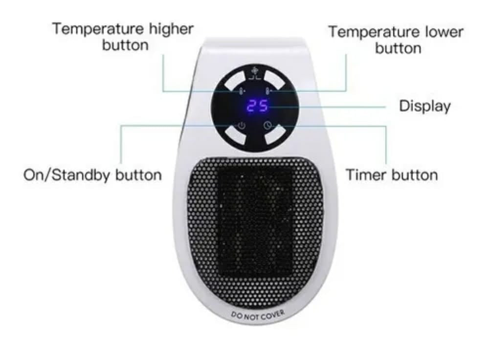 Mini Calentador de Ambiente Eléctrico – Comodidad y Calidez en tu Hogar (94483)