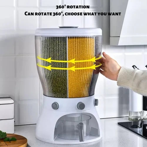 Dispensador Giratorio con 4 Divisiones / Capacidad de 12 kg