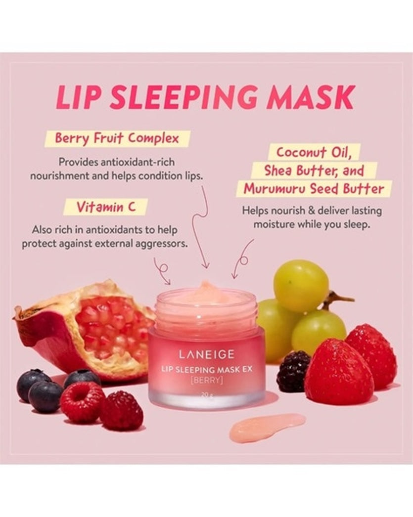 Mascarilla de Labios Nocturna LANEIGE – Hidratación Intensa Mientras Duermes Para Labios (577754)