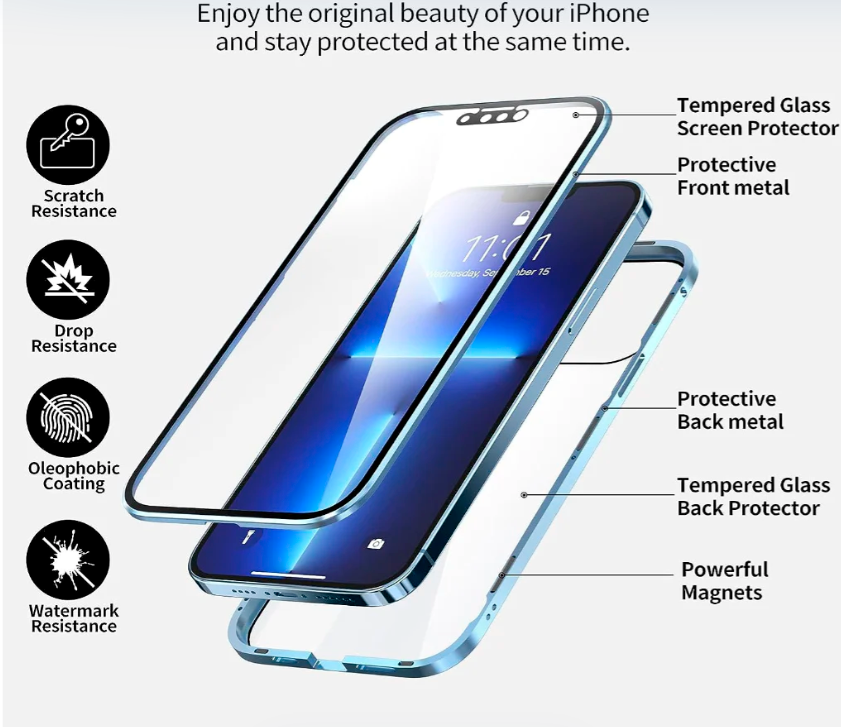 Case Antiespía de Protección 360° para iPhone 📱✨