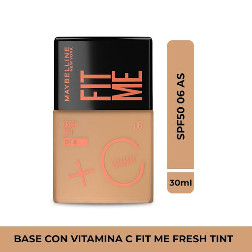 Maybelline Fresh Tint SPF 50 – Base Líquida Ligera y Hidratante (762855)