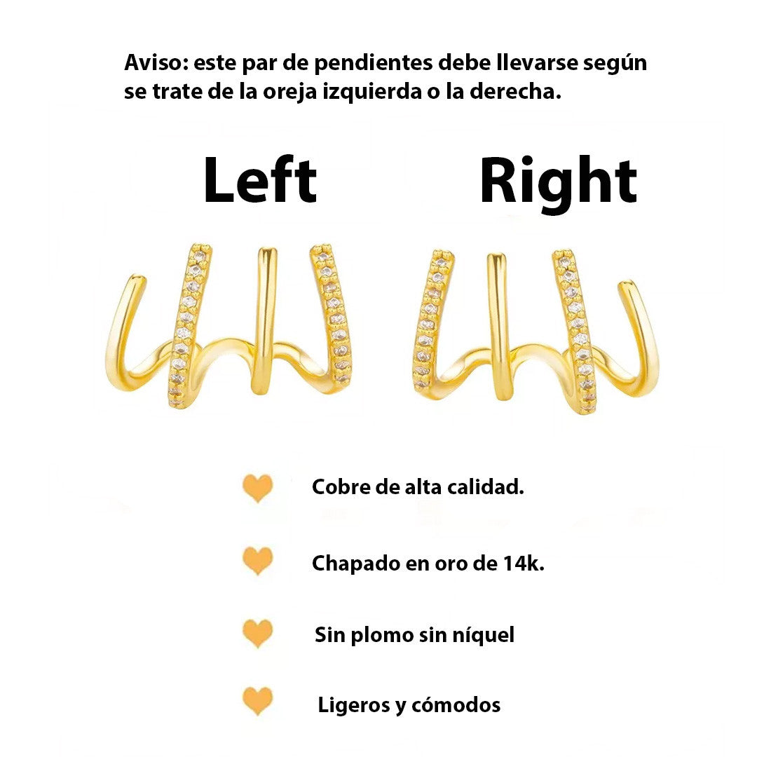 Aretes Claw de Garra: Elegancia y Versatilidad en Cada