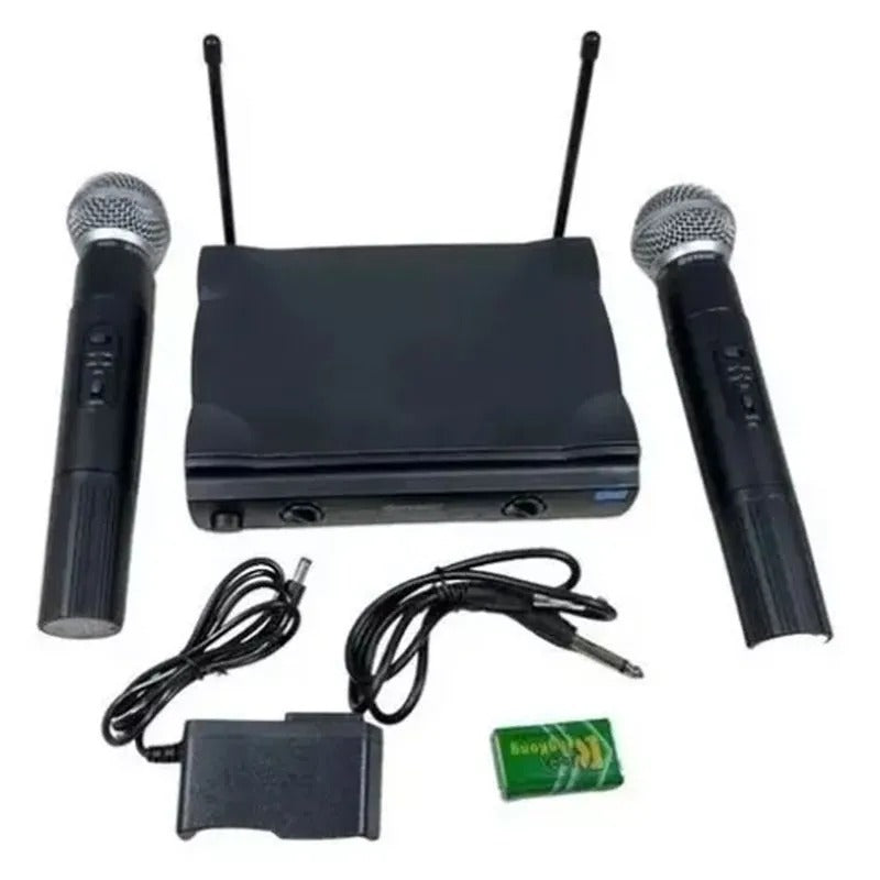 🎤 Par de Micrófonos Inalámbricos WVNGR SM-58II con Receptor 🎶 (928827)