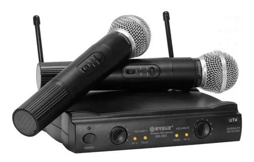 🎤 Par de Micrófonos Inalámbricos WVNGR SM-58II con Receptor 🎶 (928827)