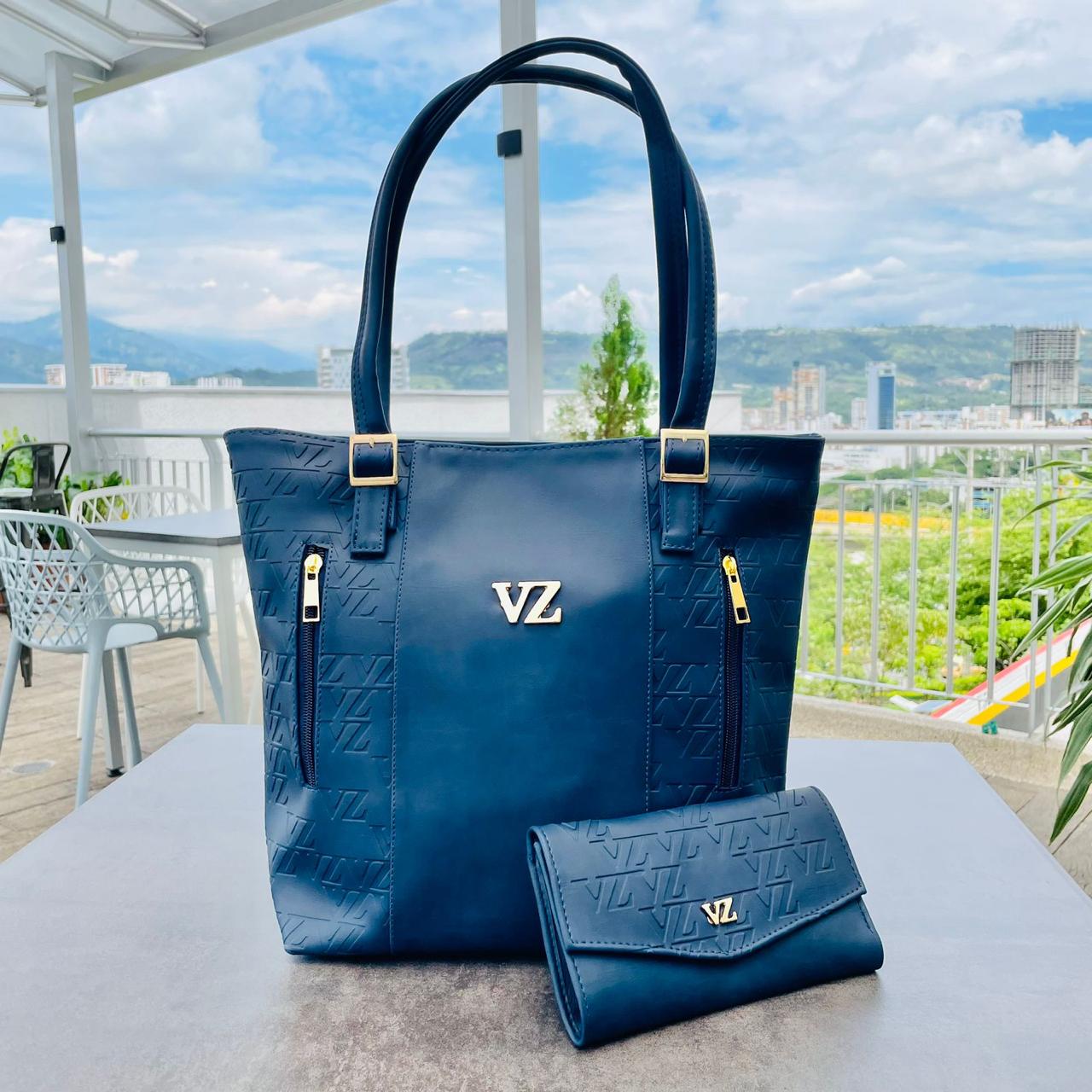 👜 Conjunto de Bolso de Mano + Billetera en Cuero Vélez | Exclusividad y Elegancia 💼 (938418)