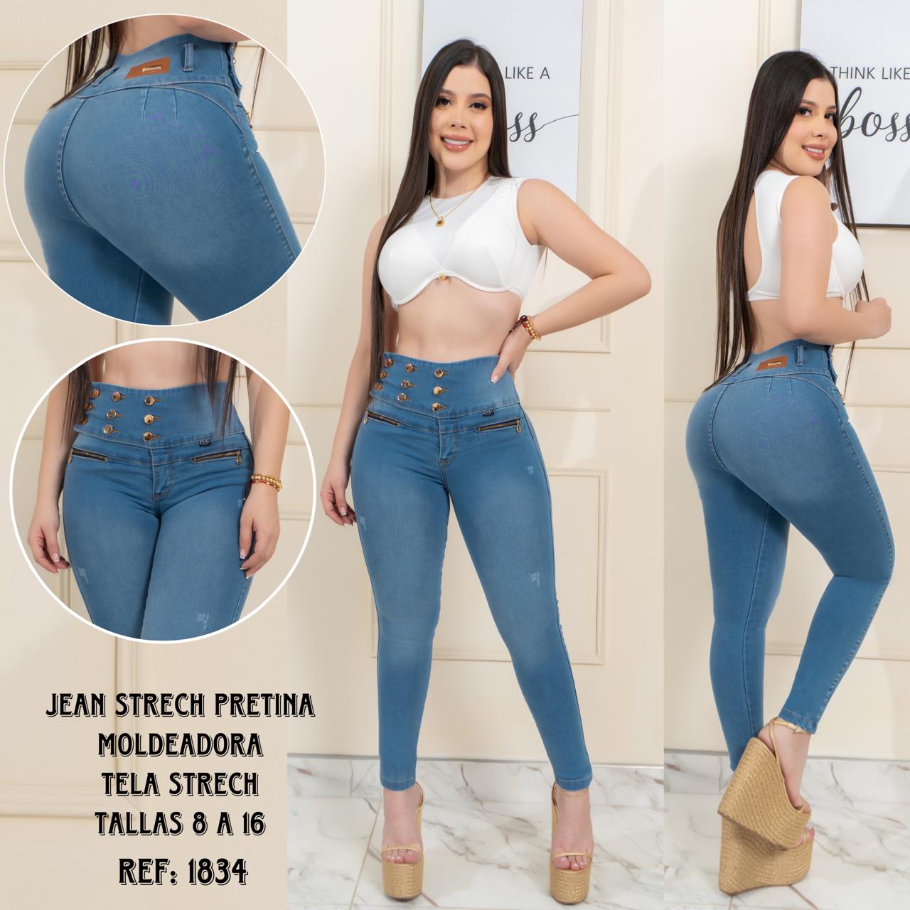 Jean en Tela Stretch con Pretina Moldeadora y Efecto Levanta Cola (1119858)