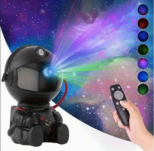 Proyector de Luz de Astronauta con Nebulosa y Estrellas