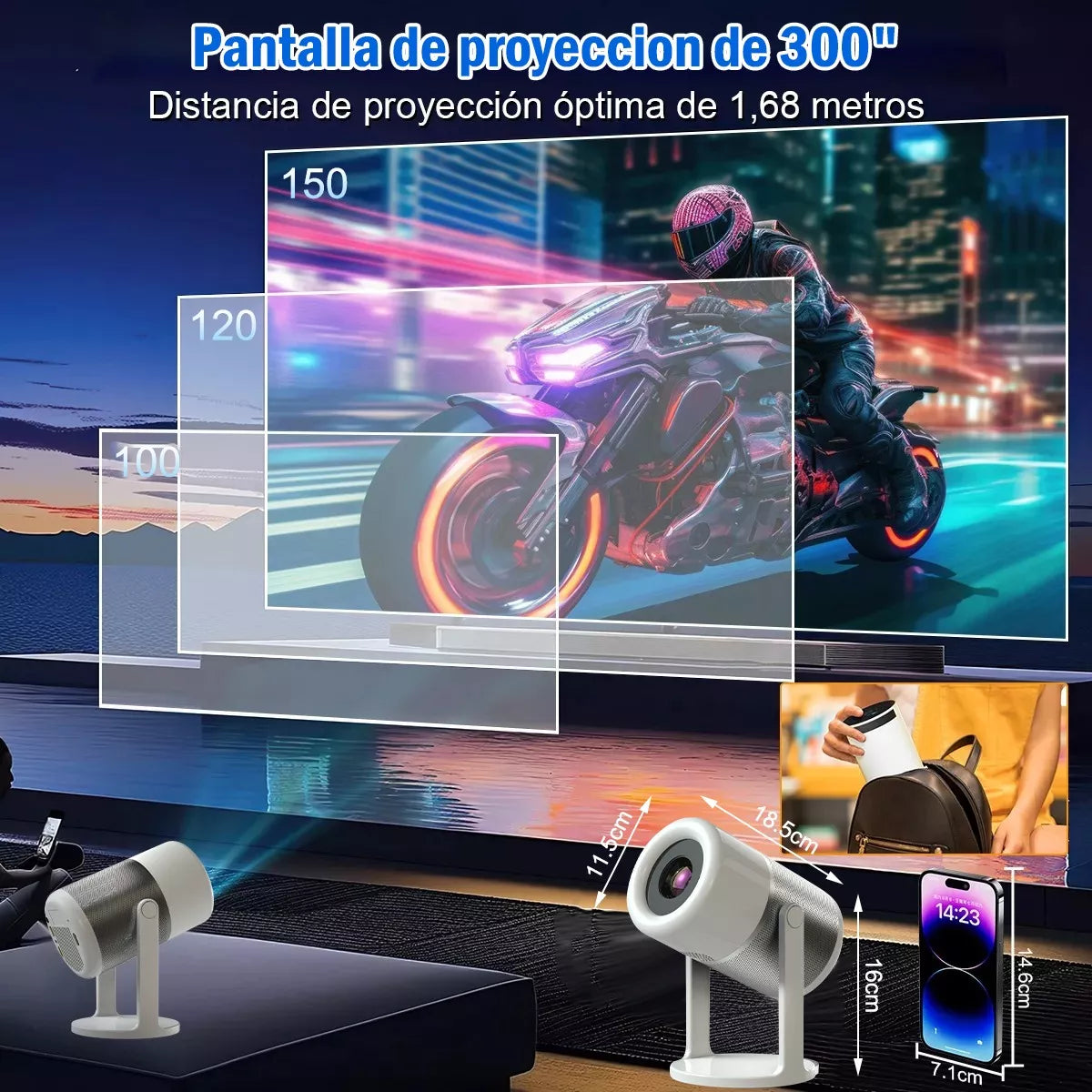 📽️ Mini Proyector Portátil J1 – Cine en Casa con Tecnología Avanzada (1260424)