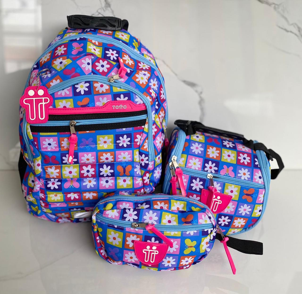 Set Escolar Multifuncional Totto– Maleta/Morral, Lonchera y Cartuchera (1314869)