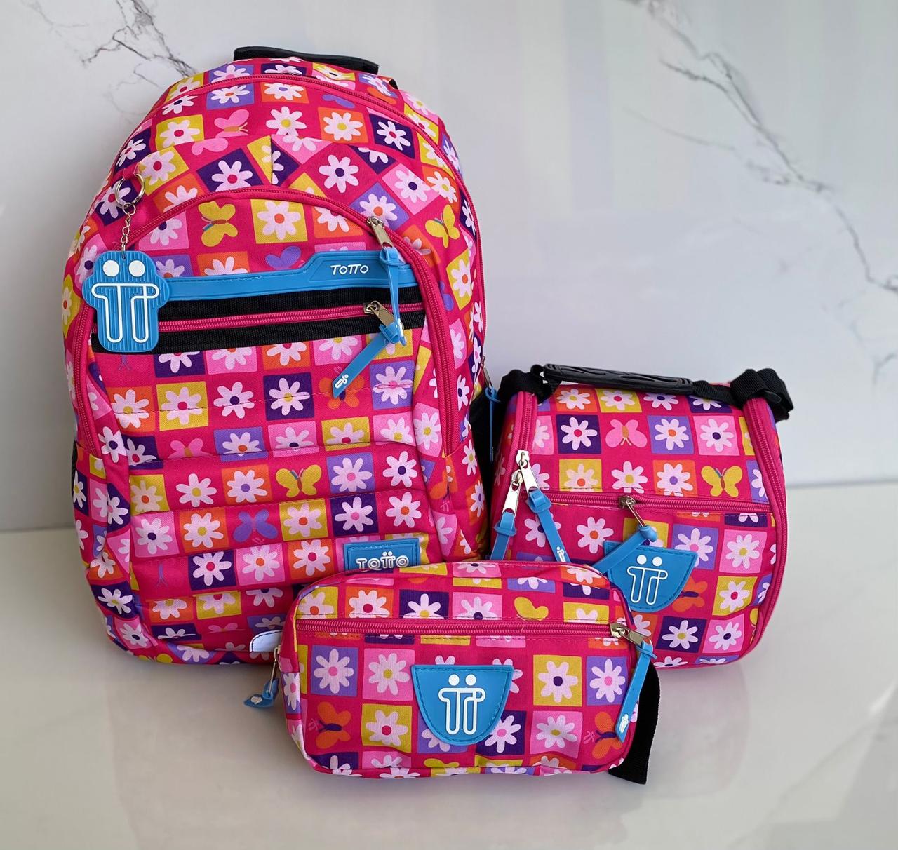 Set Escolar Multifuncional Totto– Maleta/Morral, Lonchera y Cartuchera (1314869)