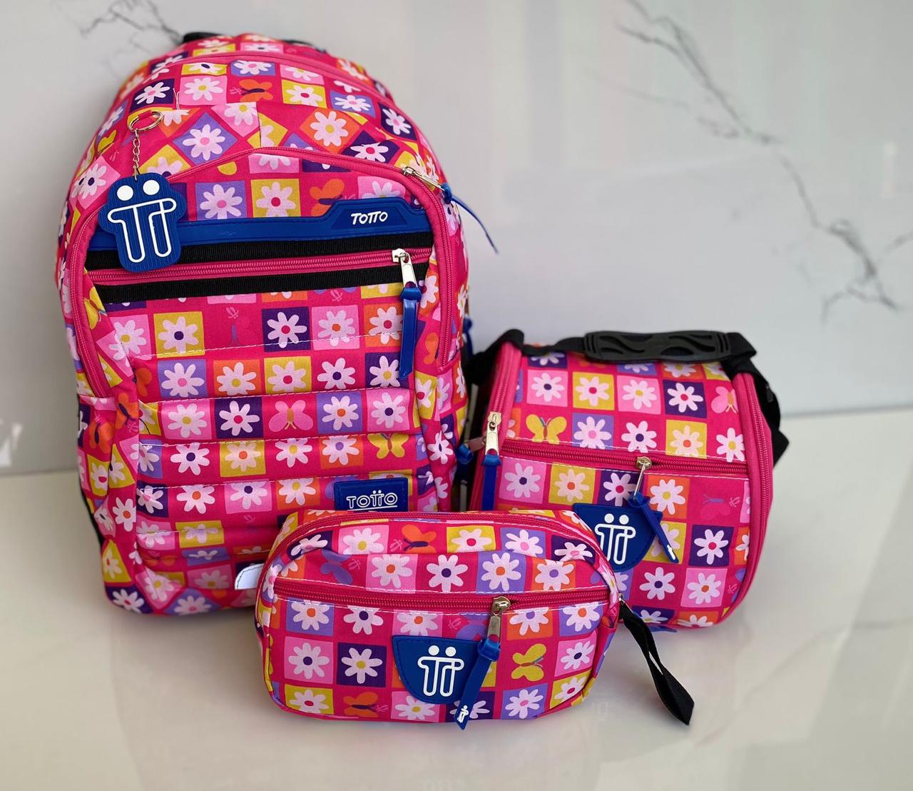 Set Escolar Multifuncional Totto– Maleta/Morral, Lonchera y Cartuchera (1314869)
