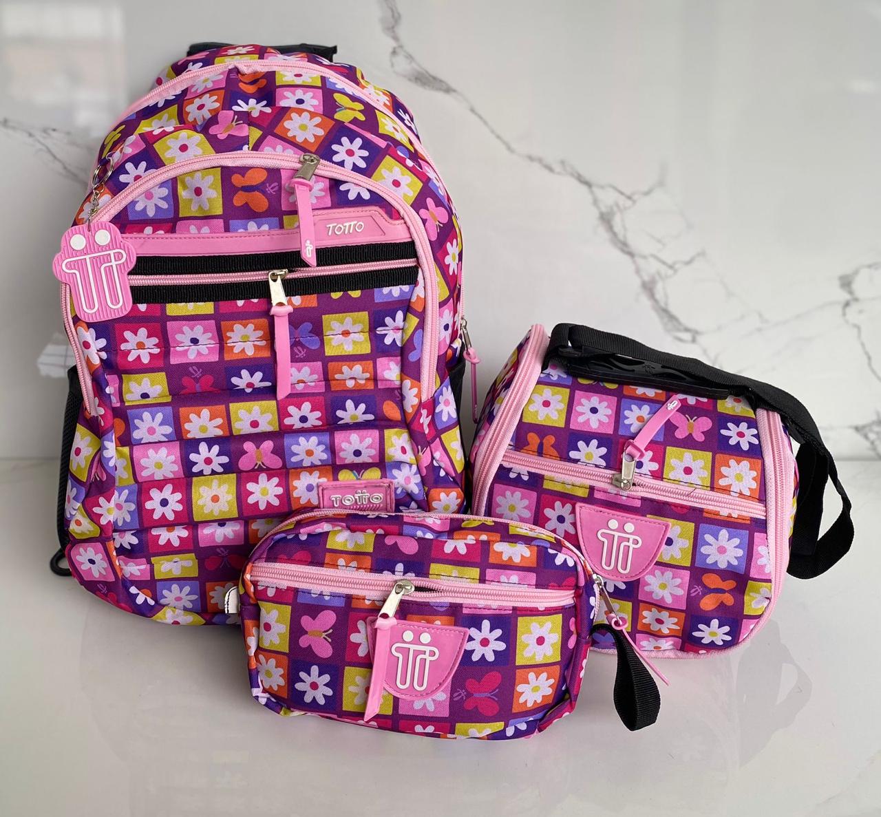 Set Escolar Multifuncional Totto– Maleta/Morral, Lonchera y Cartuchera (1314869)