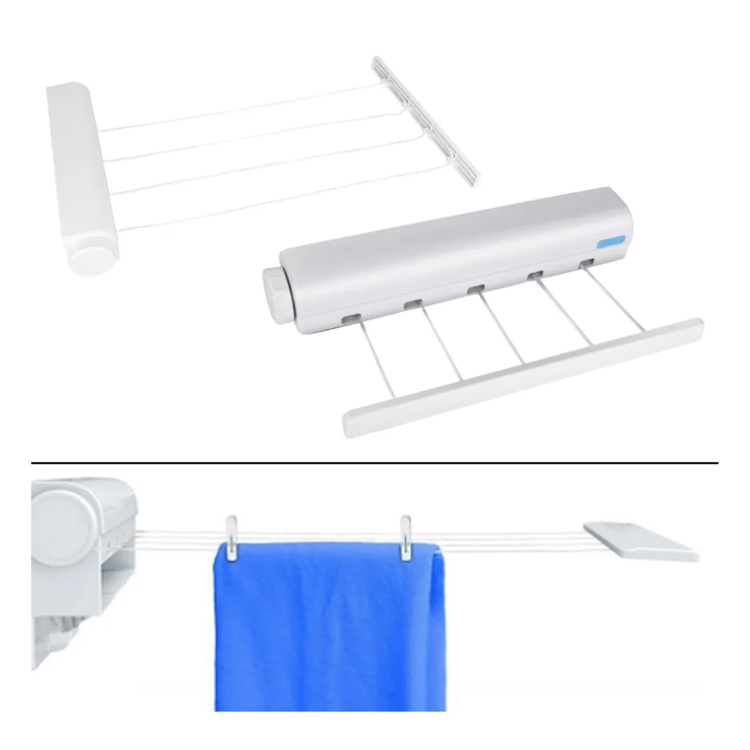 🧺 Tendedero Colgador Plegable Retráctil – 5 Cuerdas Ajustables Hasta 3 Metros (1329217)