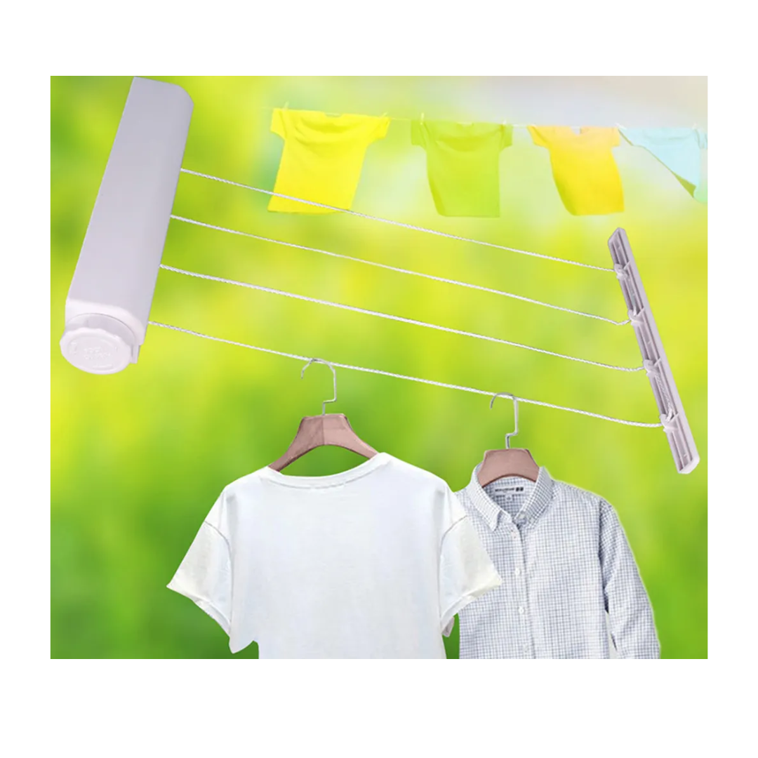 🧺 Tendedero Colgador Plegable Retráctil – 5 Cuerdas Ajustables Hasta 3 Metros (1329217)