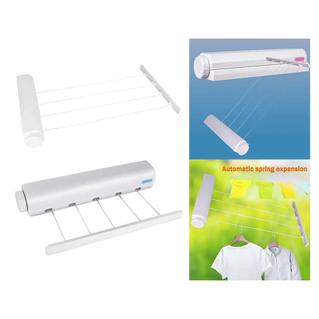 🧺 Tendedero Colgador Plegable Retráctil – 5 Cuerdas Ajustables Hasta 3 Metros (1329217)