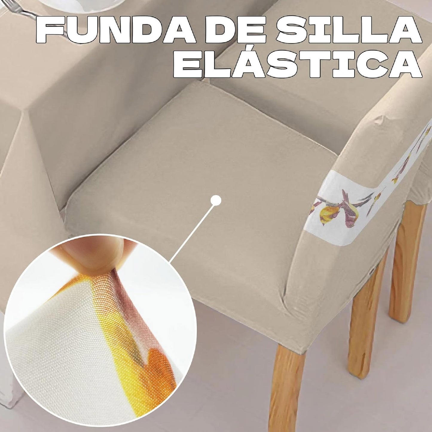 Combo Mantel Impermeable + 6 Fundas de Sillas (603210)