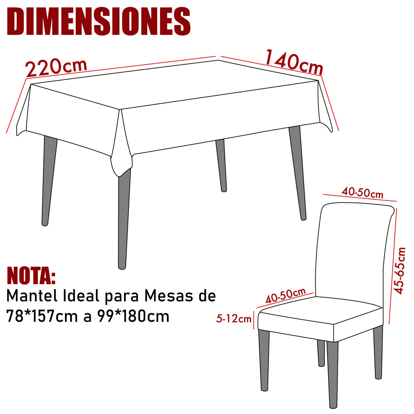Combo Mantel Impermeable + 6 Fundas de Sillas (603210)