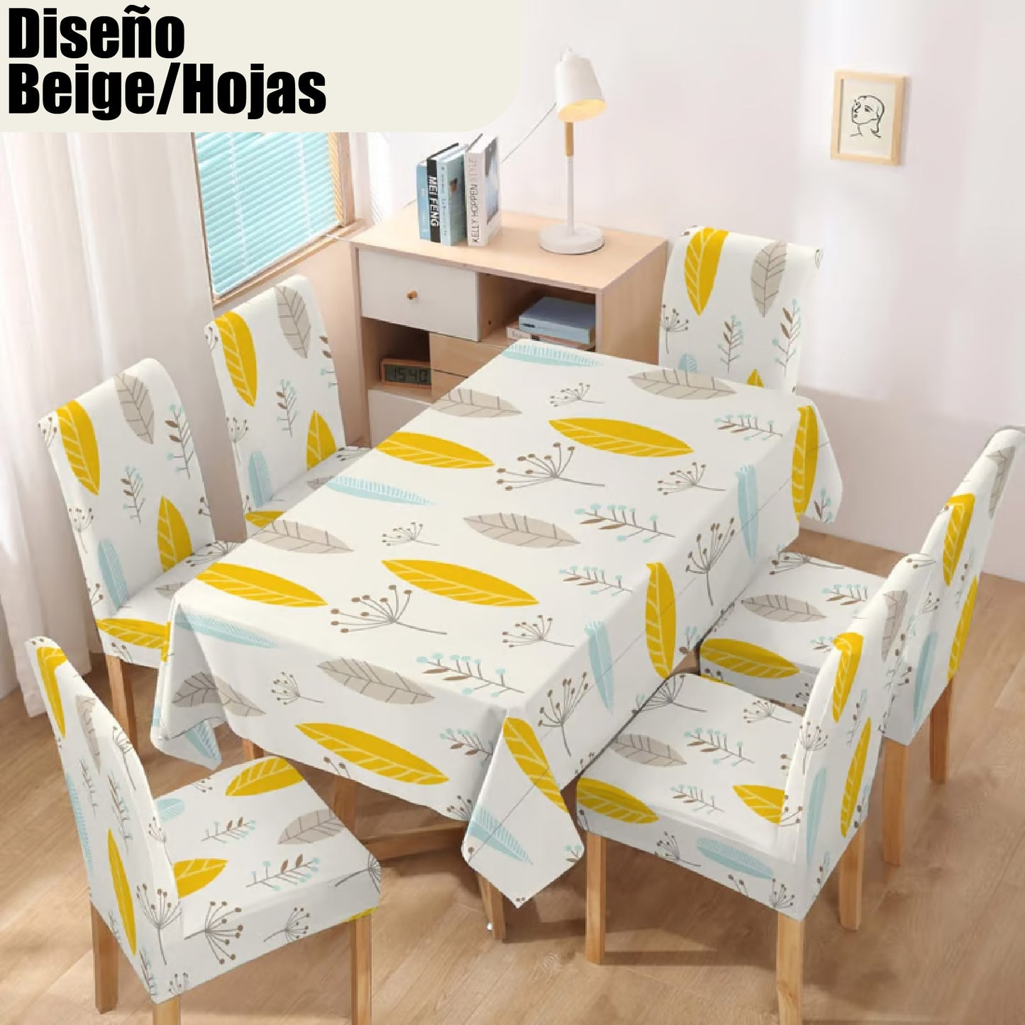 Combo Mantel Impermeable + 6 Fundas de Sillas (603210)