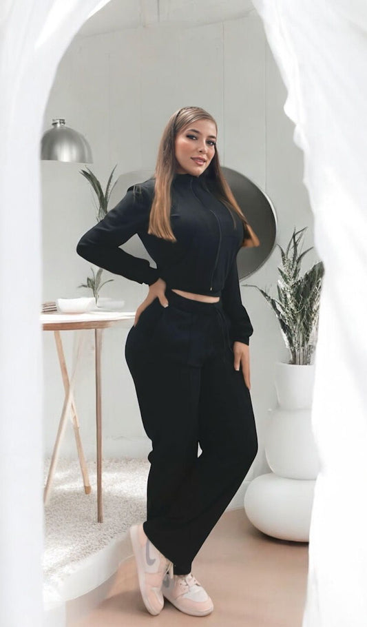 Set de Pantalón, Chaqueta y Blusa en Tela Lycra Burda Acanalada (1449564)