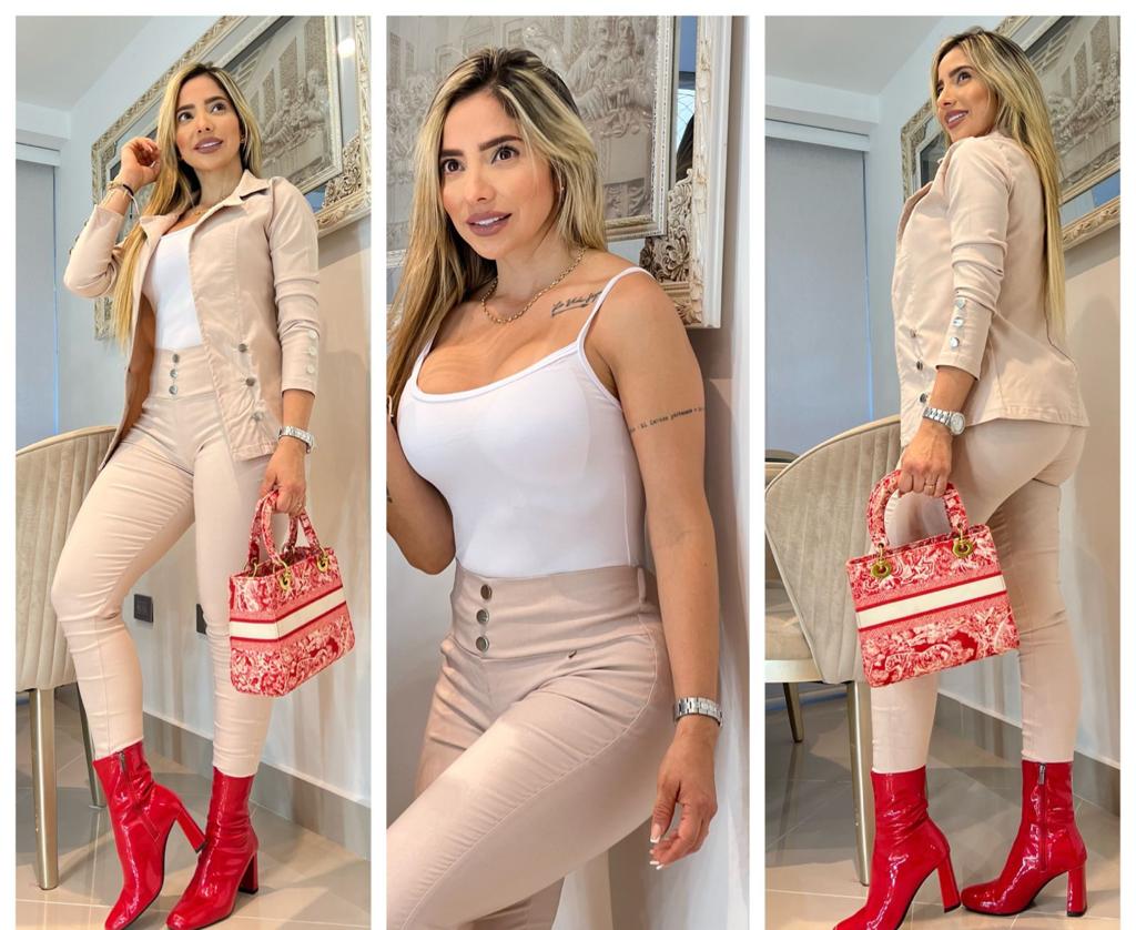 Conjunto de 3 Piezas con Blazer Largo 2094.