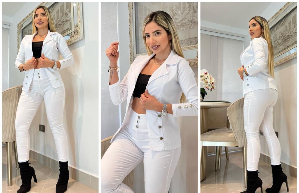 Conjunto de 3 Piezas con Blazer Largo 2094.