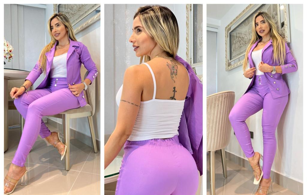 Conjunto de 3 Piezas con Blazer Largo 2094.
