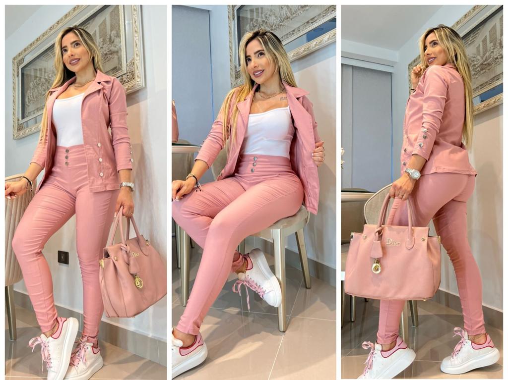 Conjunto de 3 Piezas con Blazer Largo 2094.