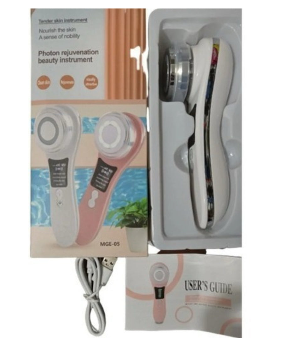 Masajeadora Facial Ultrasonido de Rejuvenecimiento Total: Terapia de Luz EMS (1617770)