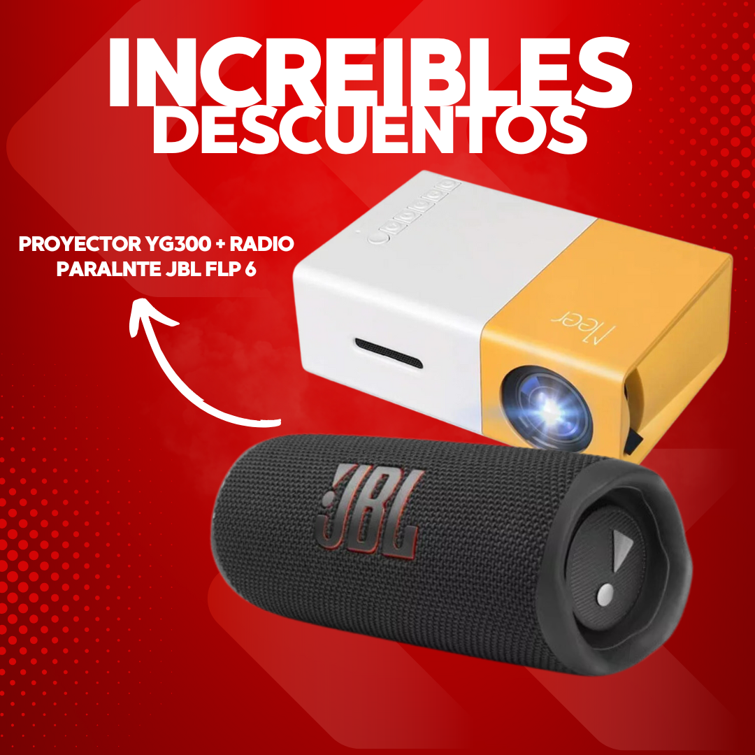 PROYECTOR YG300 + BAFLE FLIP 6 (1623358)