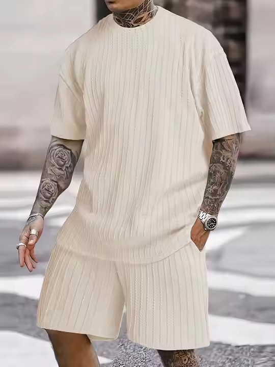 🆕 Conjunto de Camiseta y Pantalón Corto para Hombre (1640377)