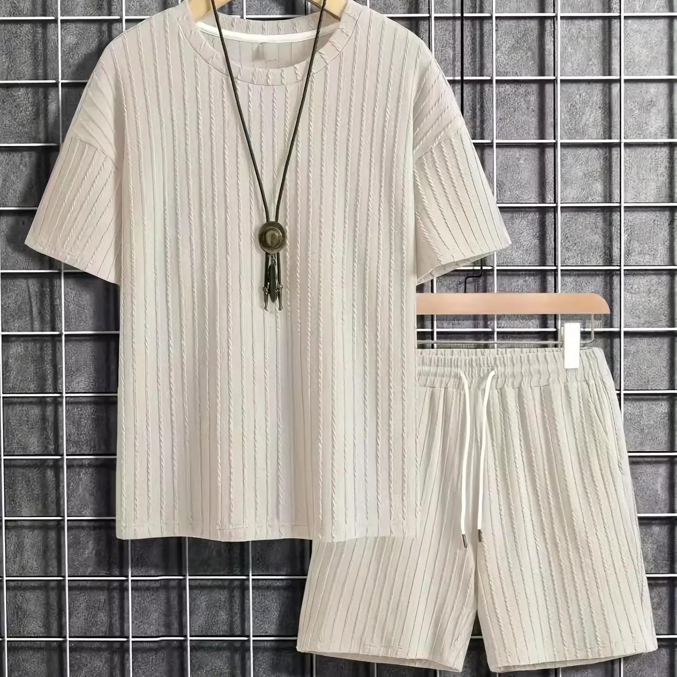 🆕 Conjunto de Camiseta y Pantalón Corto para Hombre (1640377)