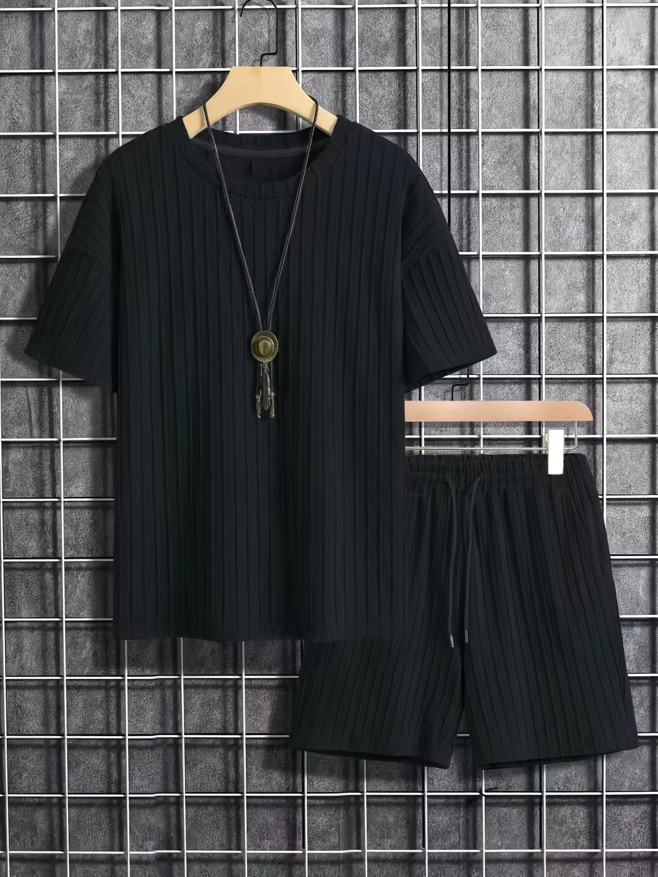 🆕 Conjunto de Camiseta y Pantalón Corto para Hombre (1640377)