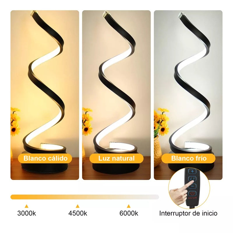 Lámpara de Mesa LED en Espiral (1661801)