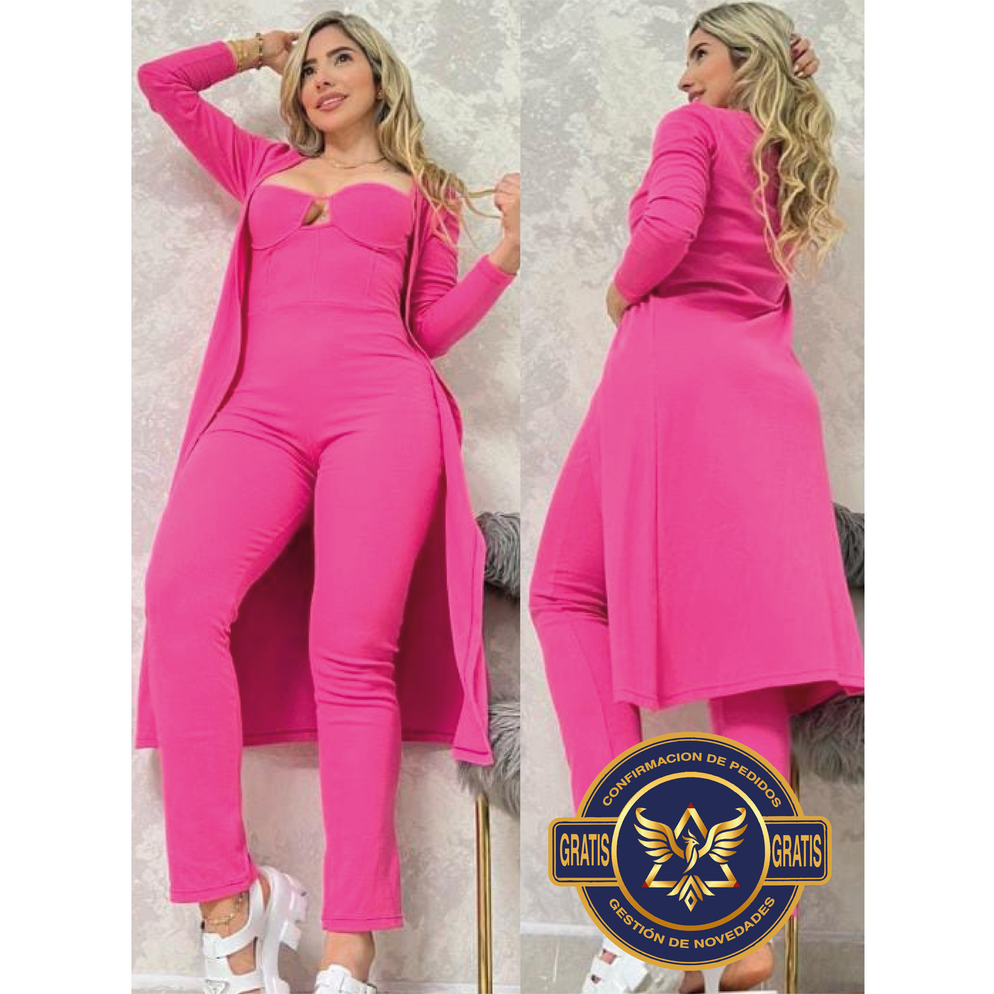 ✨ Enterizo Copa Rib + Gabán – Elegancia y Confort (1637523)
