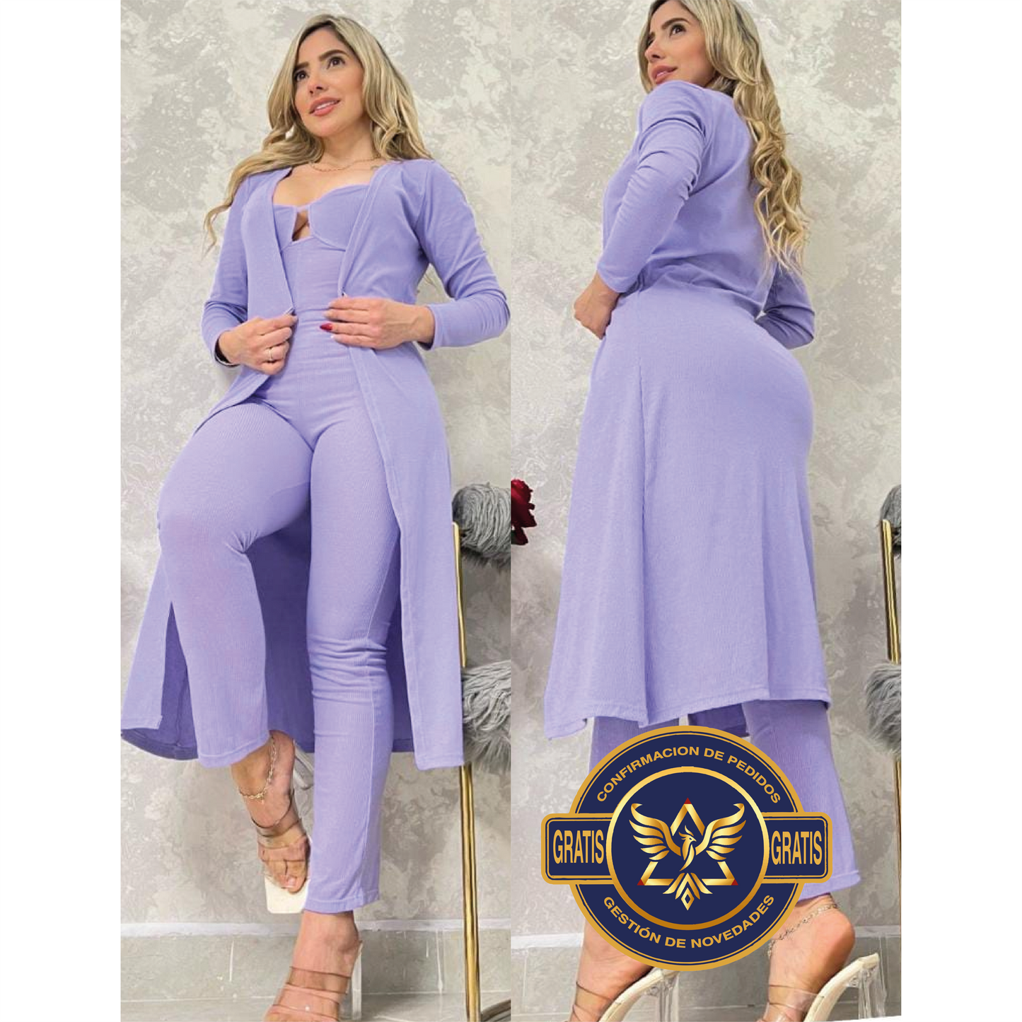 ✨ Enterizo Copa Rib + Gabán – Elegancia y Confort (1637523)