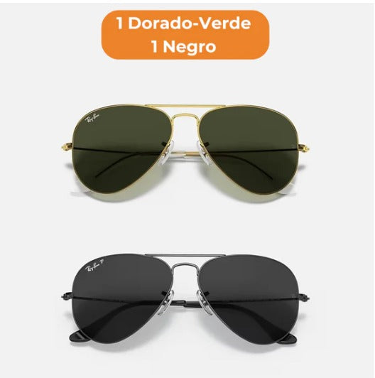 Combo 2 Rayban Aviator + 1 Estuche 3a 🕶️💼 (1677069)