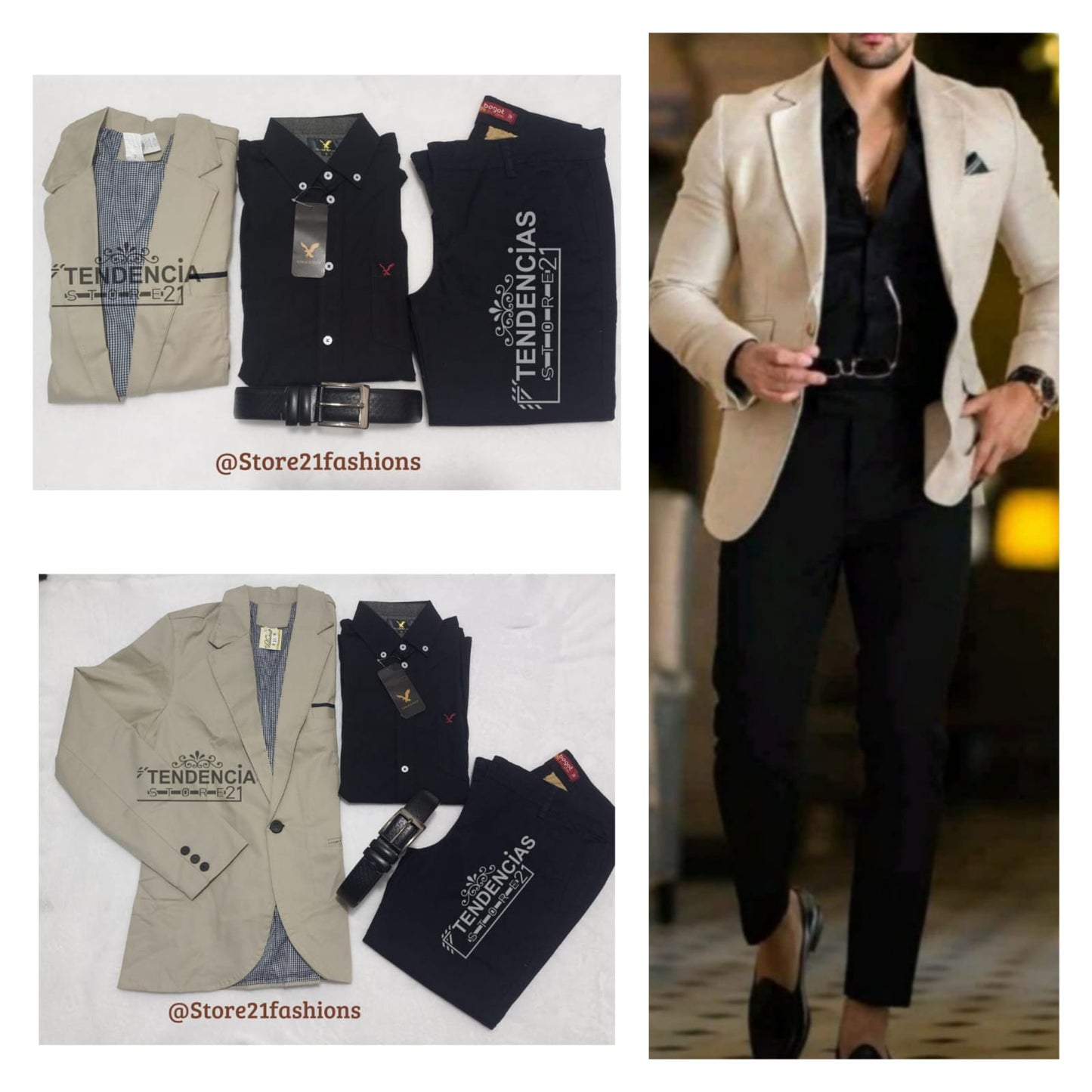Conjunto Elegante de 4 Prendas – Estilo y Sofisticación en un Solo Outfit 👔✨ (1678183)