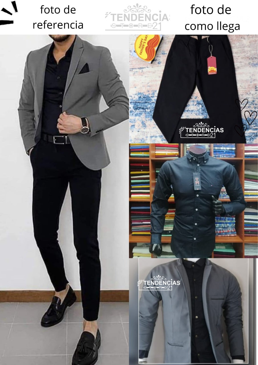 Conjunto Elegante de 4 Prendas – Estilo y Sofisticación en un Solo Outfit 👔✨ (1678183)