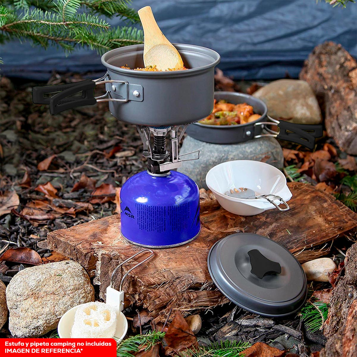 Kit De Utensilios Cocina Camping SY-200 (1735757)