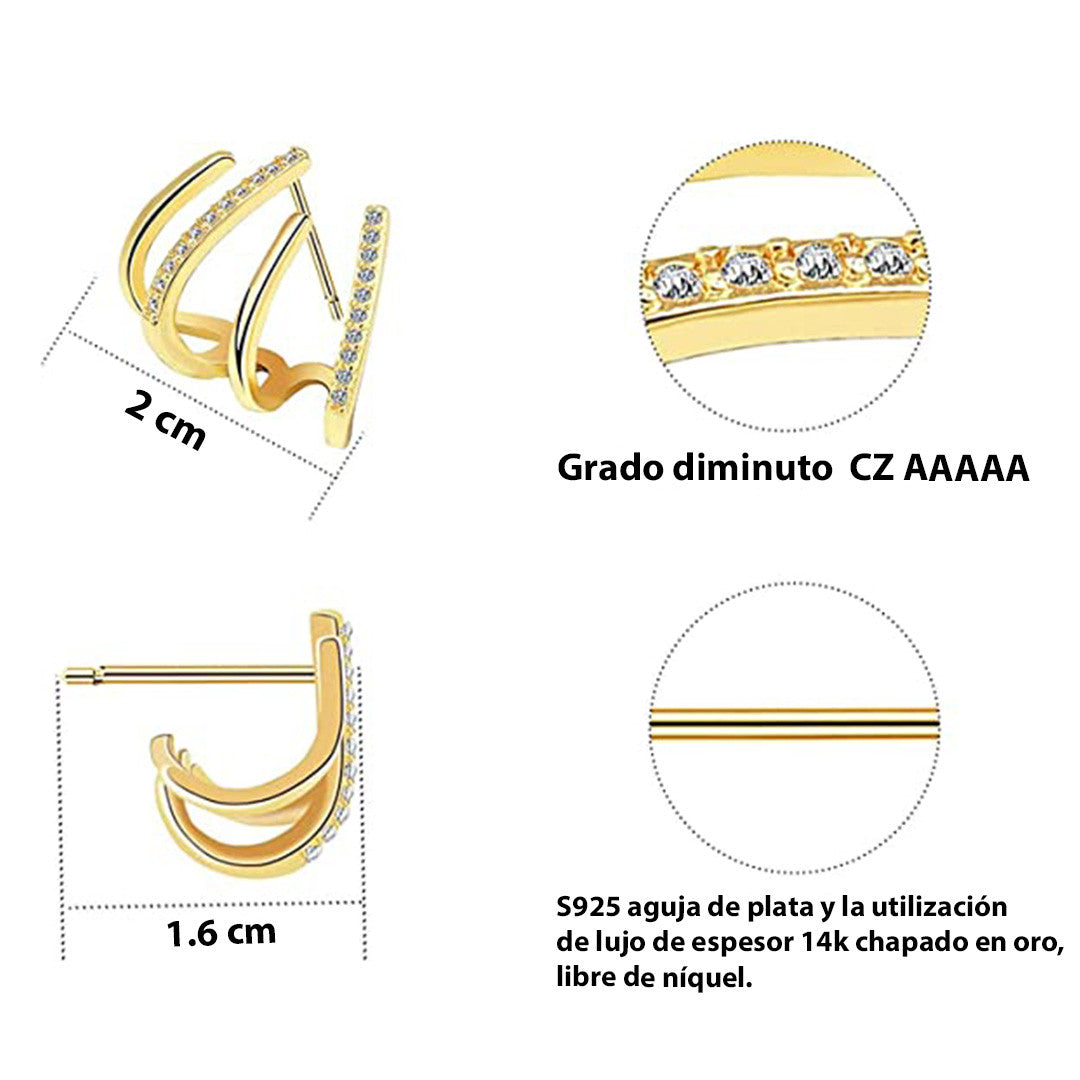 Aretes Claw de Garra: Elegancia y Versatilidad en Cada