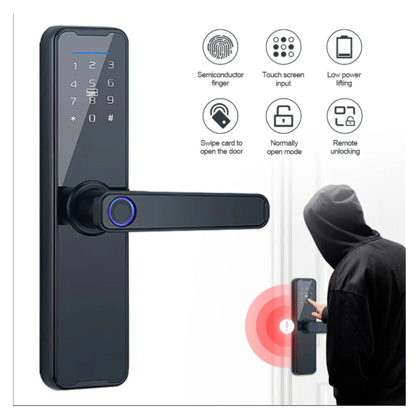Cerradura Inteligente con Wi-Fi y Desbloqueo Remoto (420215)