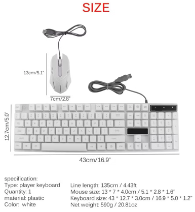 🎮 Combo Gamer Teclado y Mouse M400 – Potencia y Estilo para Gamers 🖥️ (804290)