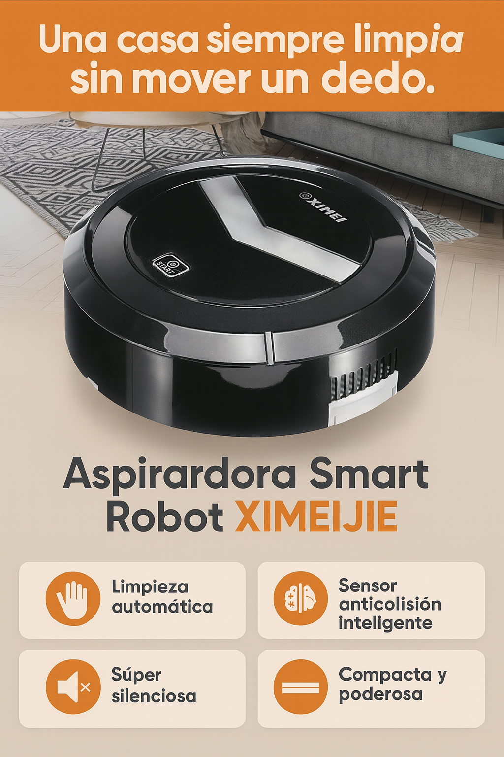 Aspiradora Inteligente XIMEIJIE (1166133)