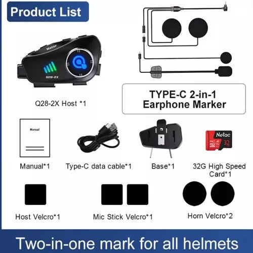 Intercomunicador de Alta Tecnología para Motociclistas con Camara Radio Kr M3 (1666081)