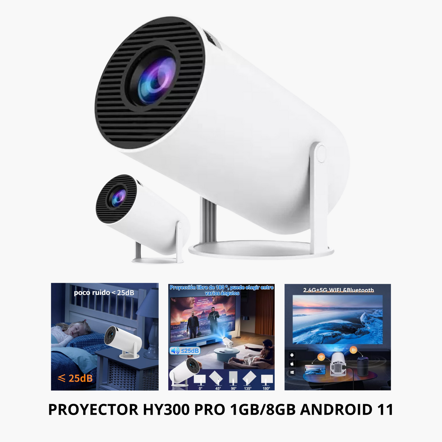 📽️ Proyector HY300 Pro 1GB/8GB Android 11 (872617)