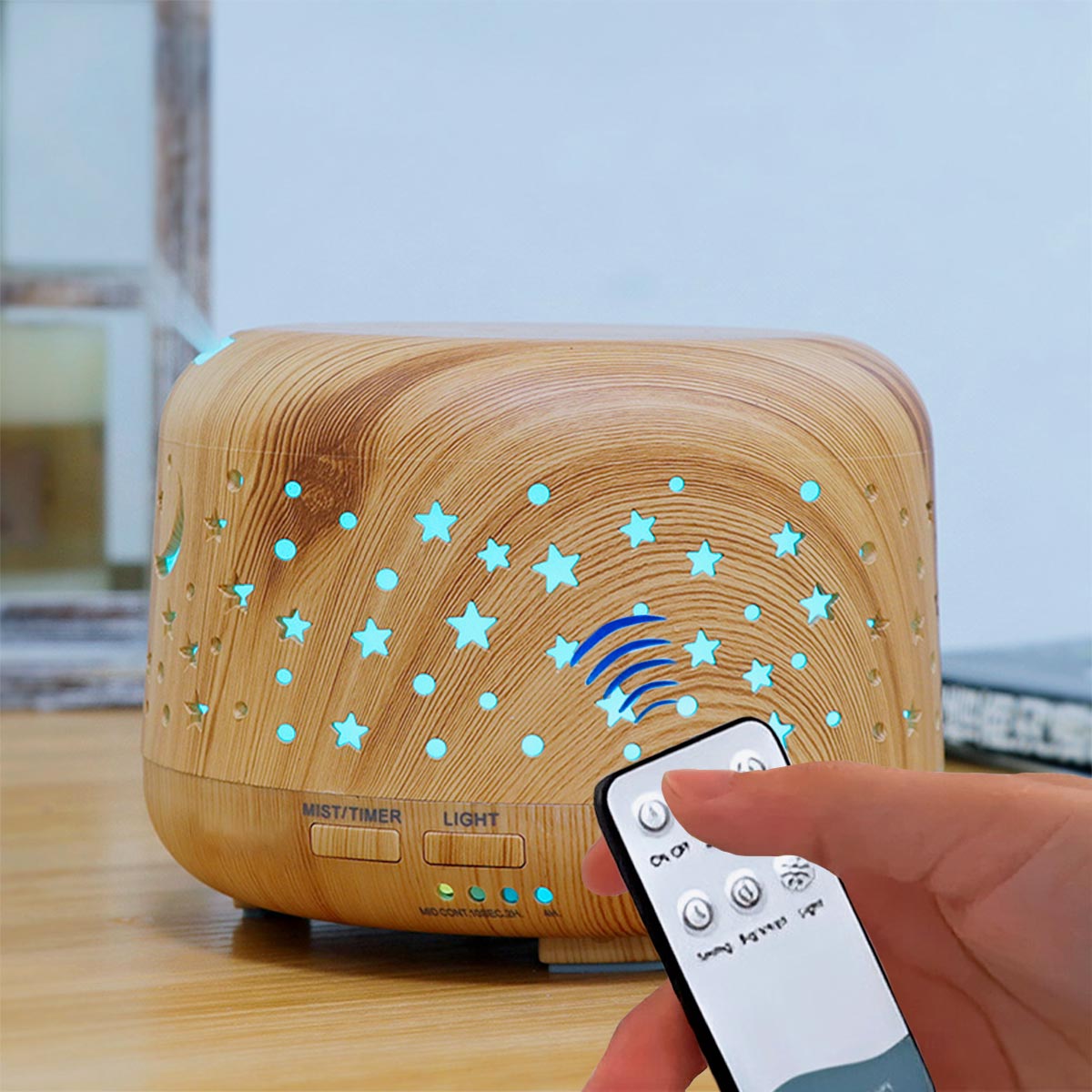 Humidificador con Luz LED y Aromaterapia