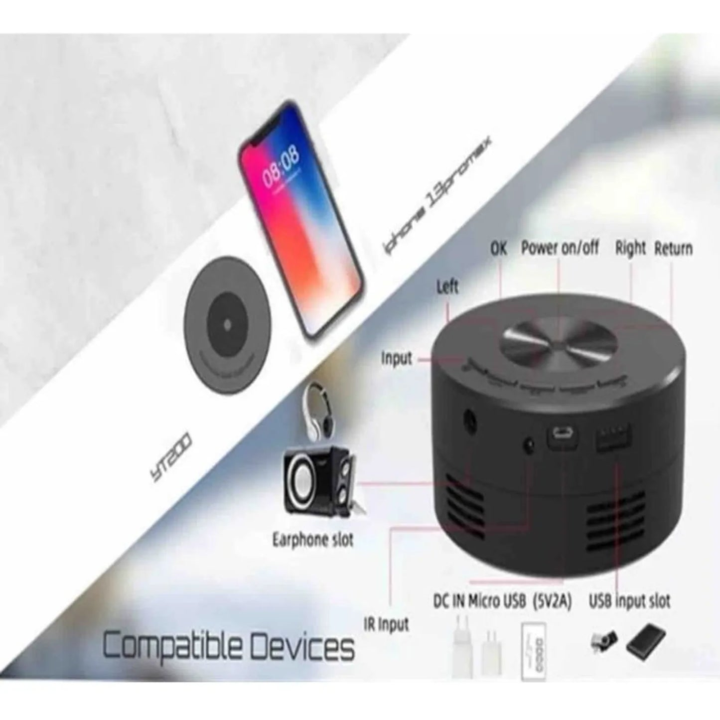 Mini Proyector Portatil para Celular (614004)