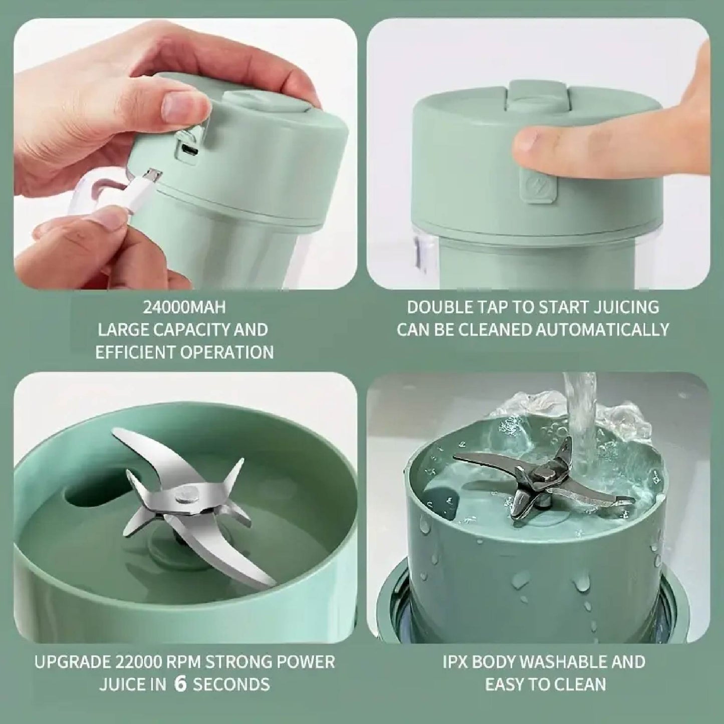 Vaso Mini Licuadora Portátil Recargable (432767)