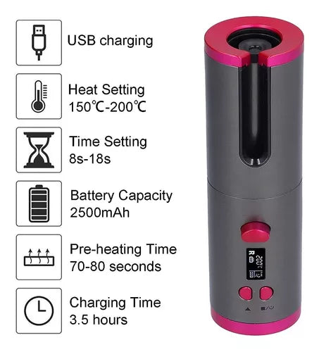 Rizador Automático Inalámbrico – Estilo en Cualquier Momento ✨ (388246)