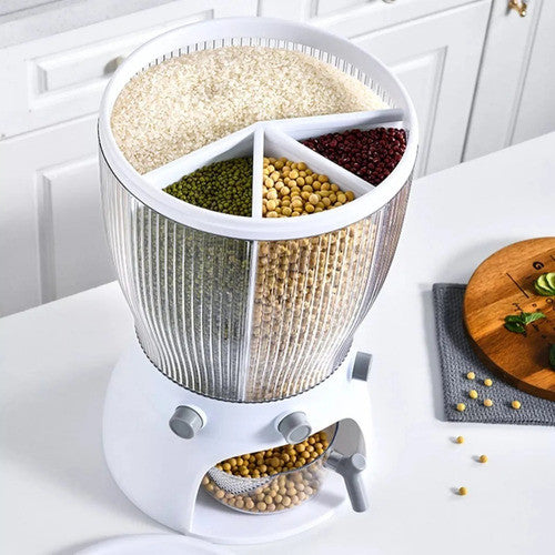 Dispensador Giratorio con 4 Divisiones / Capacidad de 12 kg